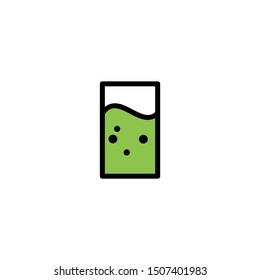 Glass and drinks icon vector. Flat icon illustration