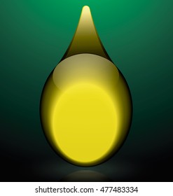 glass drop green reflection logo