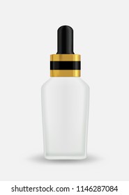 Glass Dropper Square bottle cosmetics skin care serum medical product packaging design Liquid Container