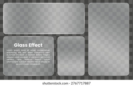 Glass Effect Content Card Layout with Text Area