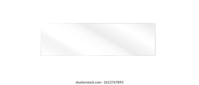  Glass effect, set of mirrors on transparent background, transparent glass showcase, mirror, window. Realistic glossy plate with glare, vector png.