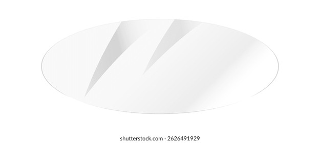 Glass effect, set of mirrors on transparent background, transparent glass showcase, mirror, window. Realistic glossy plate with glare, vector png.