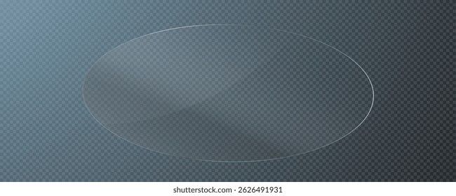 Glass effect, set of mirrors on transparent background, transparent glass showcase, mirror, window. Realistic glossy plate with glare, vector png.