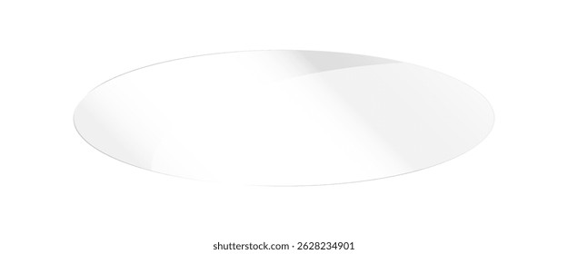 Efecto de vidrio, conjunto de espejos sobre fondo transparente, escaparate de vidrio transparente, espejo, ventana. Placa brillante realista con deslumbramiento, Vector png.