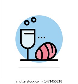 Glass, Egg, Easter, Drink Abstract Circle Background Flat color Icon