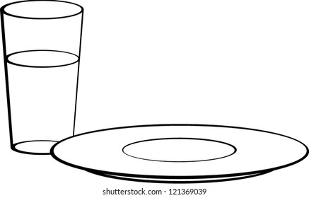 glass and empty dish