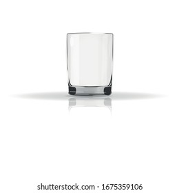Leere Trinkgläser. Transparentes Glas.Vektorillustration Illustration
