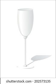 Glass empty on white background