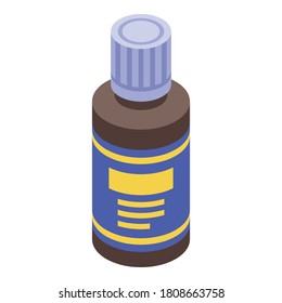 Glass essential oils icon. Isometric of glass essential oils vector icon for web design isolated on white background