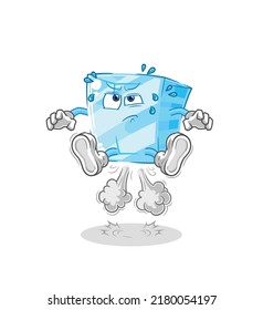 the glass fart jumping illustration. character vector