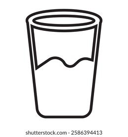 glass filled with water vector illustration