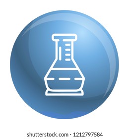 Glass flask icon. Outline glass flask vector icon for web design isolated on white background