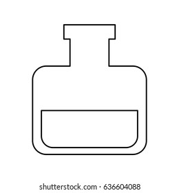 glass flask laboratory bottle science line