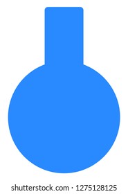 Glass flask vector icon symbol. Flat pictogram is isolated on a white background. Glass flask pictogram designed with simple style.