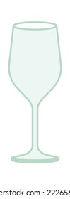 Icono plano de vidrio Platos para vino mutilado