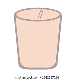 Glass flat illustration. Home, travel and lifestyle series