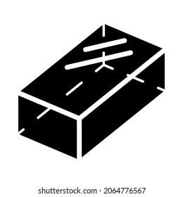 Glass flat line icon. Glass texture with glare. Outline sign for mobile concept and web design, store.