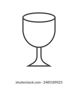 glass flat line vector icon