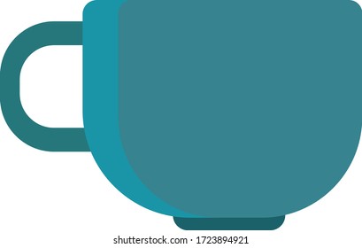 Glass in flat style. Vector Illustration