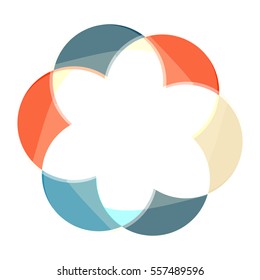 glass flower info-graphics Template