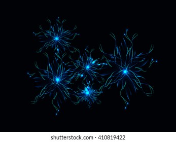 glass flowers background