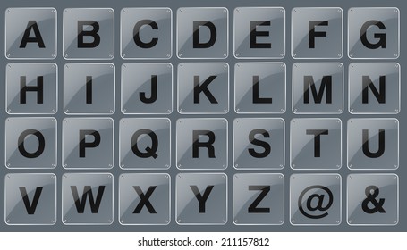 Glass Font Stock Vector (Royalty Free) 211157812 | Shutterstock