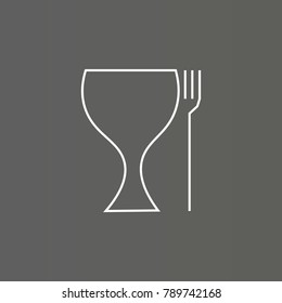 glass and fork