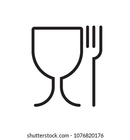 glass fork  vector icon