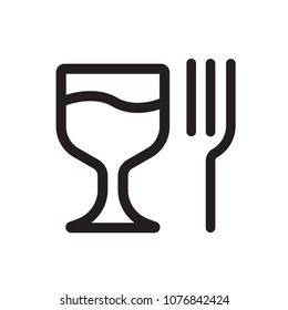 Glass Fork Vector Icon