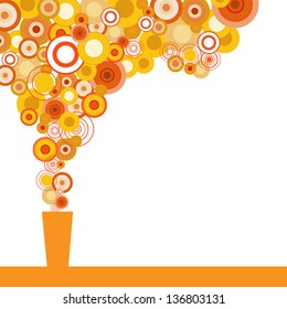A glass of a fortified orange juice
