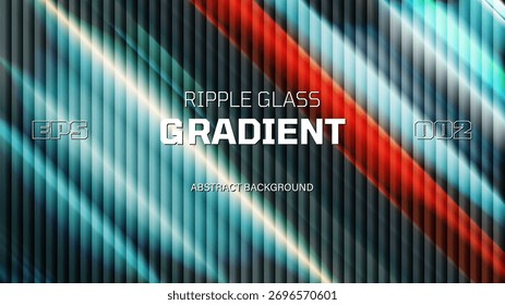 Gradiente fractal de vidro com transições suaves e efeito canelado, design de fundo gradiente ondulação, cores brilhantes de mistura dinâmica e geometria para cartaz de design Y2K moderno