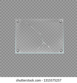 glass frame. broken glas. vector illustration