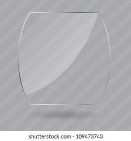 Glass frame on abstract  background. Vector illustration.