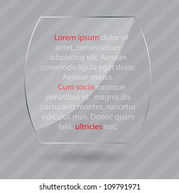 Glass frame on abstract  background. Vector illustration.
