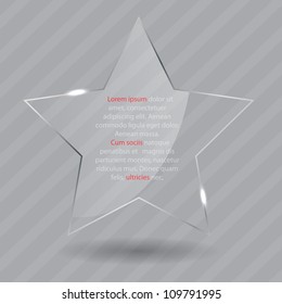 Glass frame on abstract  background. Vector illustration.