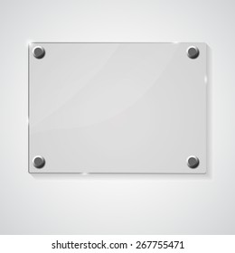 Glass frame on abstract background. Vector illustration. EPS10