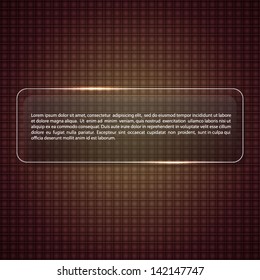 Glass frame on textured background. EPS10 vector