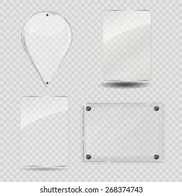 Glass Frame Set. Vector Illustration. EPS10