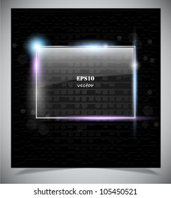 Glass frame. Vector illustration eps10. Abstract background