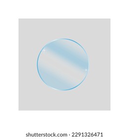 Marco de cristal de estilo moderno. Icono de área cuadrada. Ilustración vectorial.