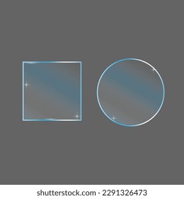 Glasrahmen im modernen Stil. Symbol für das Quadrat. Vektorgrafik.