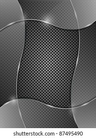 Glass framework on black background. Vector illustration.