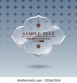 Glass framework on Thai Art Background, vector Illustration.