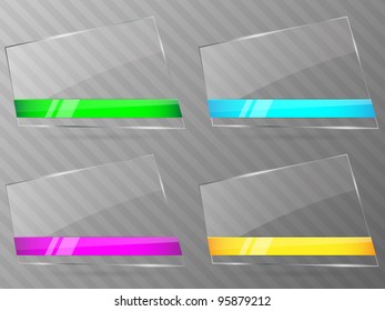Glass framework with ribbon. Vector illustration.