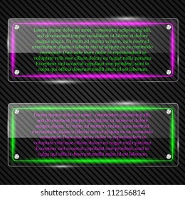 Glass framework set. Vector illustration.