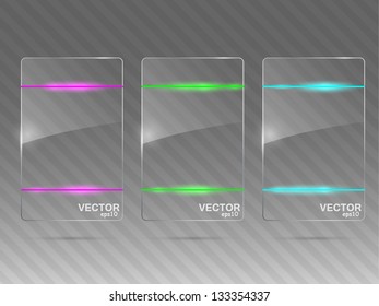 Glass framework set. Vector illustration.