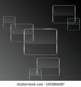 Glass framework set. Vector illustration.