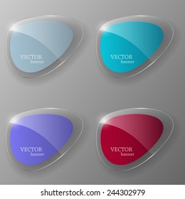 Glass framework set. Vector illustration.