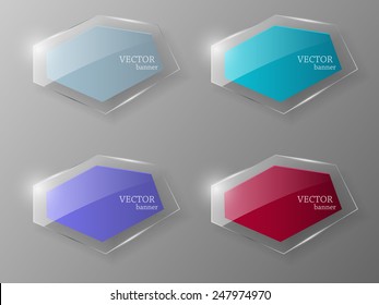 Glass framework set. Vector illustration.