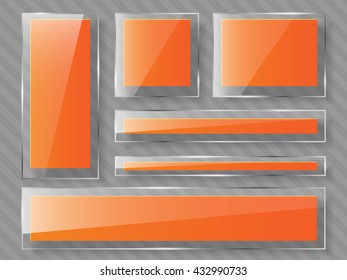 Glass framework set. Vector illustration.